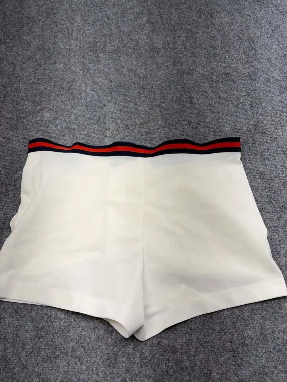 Fila Vintage Bjorn Borg Style Tennis Shorts White-Blk-Red-size 40-made in Italy